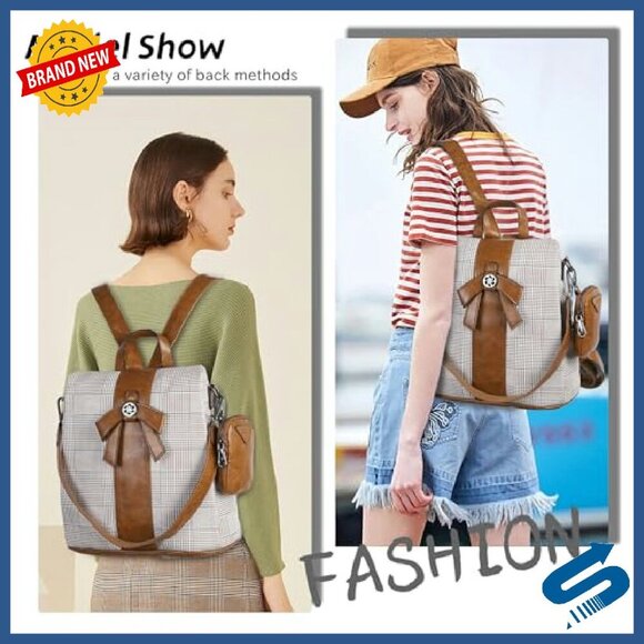 Vegan Leather Anti-Theft Backpack Purse with Wallet, 3-Way Carry main image 6